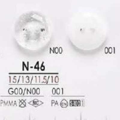 N46 Bottone in resina nylon a due fori