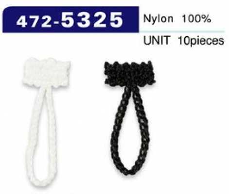 472-5325 Asole e bottoni, tipo cordoncino a catena, lunghezza totale 32 mm (10 pz)