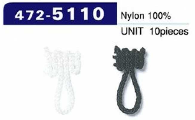 472-5110 Asole e bottoni, tipo cordino intrecciato, lunghezza totale 18 mm (10 pezzi)
