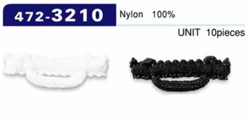 472-3210 Asole e bottoni in nylon lanoso tipo orizzontale 26 mm (10 pezzi)