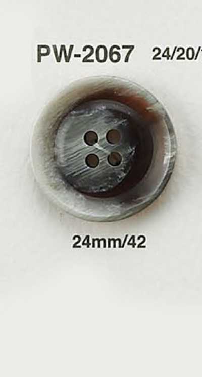 PW2067 Bottone piatto effetto corno