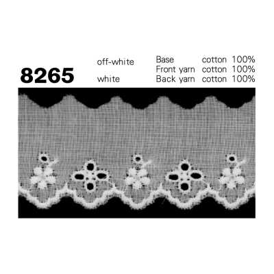 8265 Merletto stretto in cotone