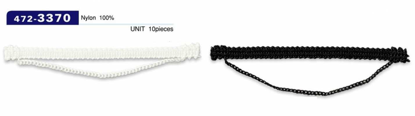 472-3370 Asole e bottoni, tipo cordoncino a catena, 7 mm H x 85 mm W (confezione da 10)
