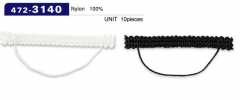 472-3140 Asole e bottoni, tipo cordoncino intrecciato, orizzontale, 56 mm (10 pz)