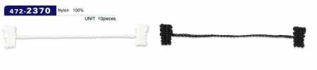 472-2370 Fermo per asole e bottoni per fodera, tipo a cordoncino a catena, lunghezza totale 85 mm (10 pz)