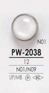 PW2038 Bottone a calotta effetto madreperla a 4 fori per tintura con gambo chiuso