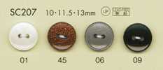 SC207 Bottoni DAIYA BUTTONS serie HYPER DURABLE antiurto in poliestere effetto conchiglia
