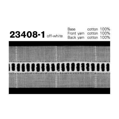 23408-1 Merletto stretto a inserzione in cotone