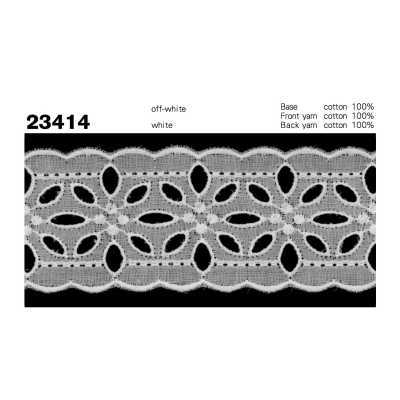23414 Merletto stretto in cotone