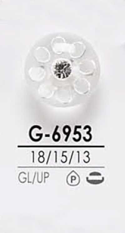 G6953 Bottone in pietra di cristallo stile pin curl tintabile