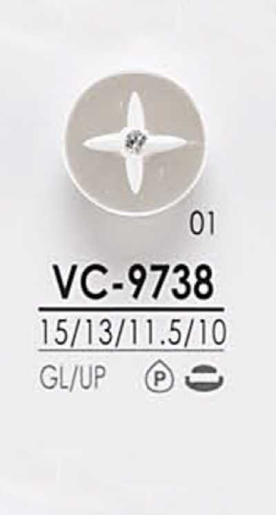 VC9738 Bottone in pietra di cristallo stile pin curl tintabile