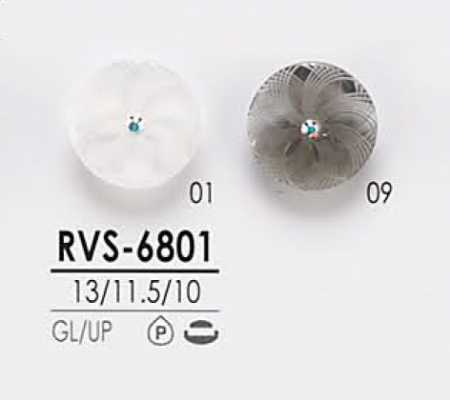 RVS6801 Bottone in pietra di cristallo stile Pin Curl per tintura