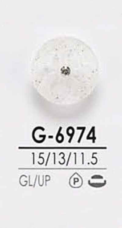 G6974 Bottone con pietra di cristallo stile pin-curl per tintura