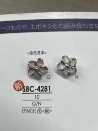 SBC4281 Motivo Floreale Per Tingere Bottoni In Metallo[Pulsante] IRIS Sottofoto