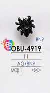 OBU4919 Bottone In Metallo A Forma Di Insetto