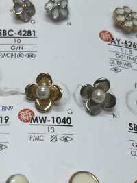 MW1040 Bottone In Metallo Con Motivo Floreale[Pulsante] IRIS Sottofoto