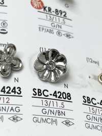 SBC4208 Bottone In Metallo Con Motivo Floreale[Pulsante] IRIS Sottofoto
