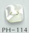 PH114 Bottone quadrato in conchiglia a 2 fori