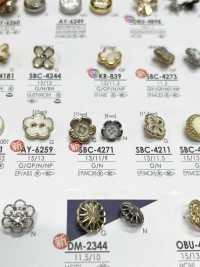 SBC4271 Motivo Floreale Per Tingere Bottoni In Metallo[Pulsante] IRIS Sottofoto
