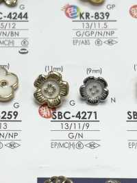 SBC4271 Motivo Floreale Per Tingere Bottoni In Metallo[Pulsante] IRIS Sottofoto