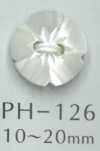 PH126 Bottone in conchiglia a 2 fori a forma di fiore