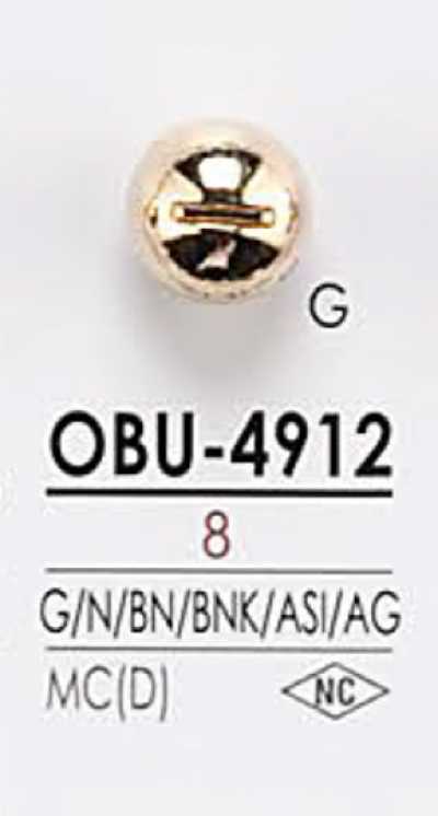 OBU4912 Bottone metallico con motivo a vite