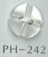 PH242 Bottone in conchiglia a 2 fori a forma di fiore