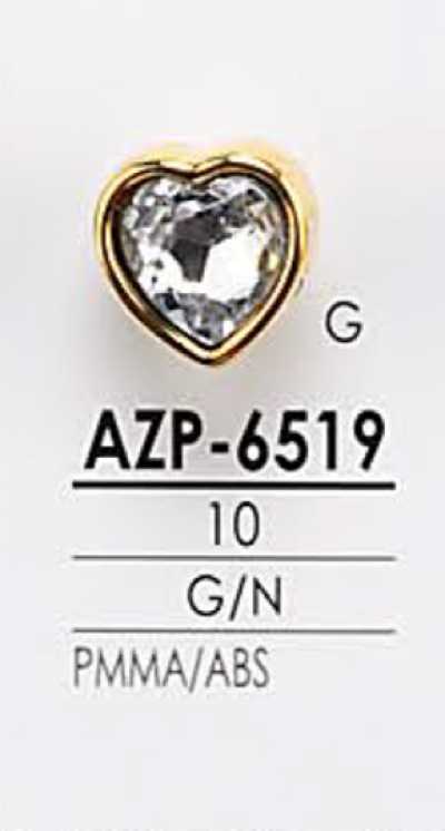 AZP6519 Bottone metallico a forma di cuore