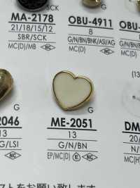 ME2051 Bottone In Metallo A Forma Di Cuore Per Tintura[Pulsante] IRIS Sottofoto
