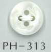 PH313 Bottone in conchiglia a 4 fori con incisione a ancora