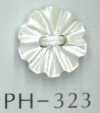 PH323 Bottone a 2 fori in conchiglia a forma di fiore