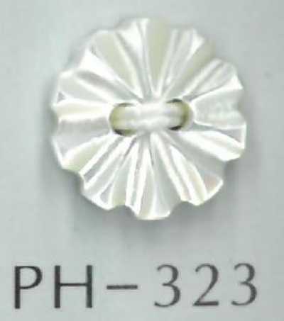 PH323 Bottone a 2 fori in conchiglia a forma di fiore