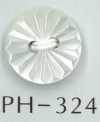 PH324 Bottone geometrico intagliato a 2 fori in conchiglia