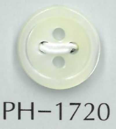 PH1720 Bottone in conchiglia spesso 2 mm, misura 17