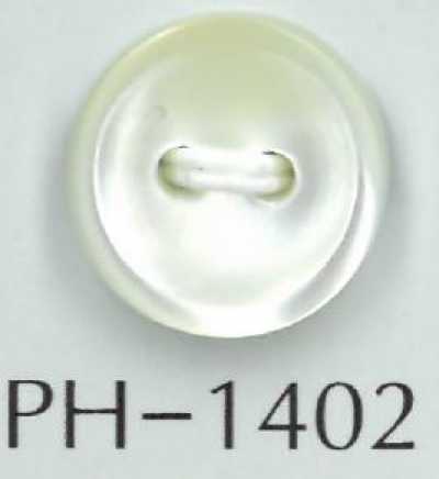 PH1402 Bottone in conchiglia bordato a 2 fori, spessore 2 mm
