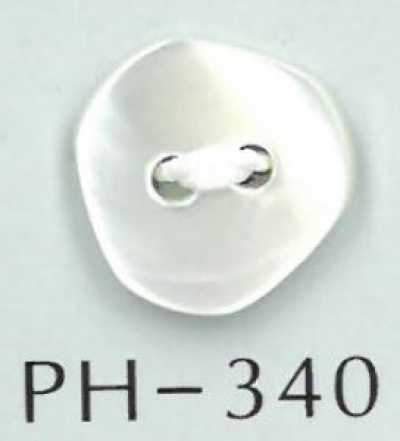 PH340 Bottone in conchiglia barocca a 2 fori