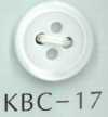 KBC-17 GUSCIO BIANCO Bottone Conchiglia 4 Fori 17