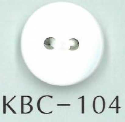 KBC-104 Bottone piatto in conchiglia a 2 fori BIANCO