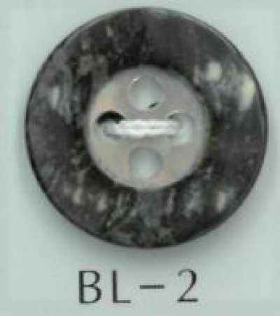 BL-2 Bottone in madreperla a 4 fori con centro cangiante