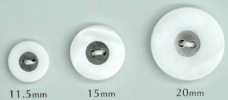 WB127 Bottone in conchiglia d'acqua dolce a due fori con bordo