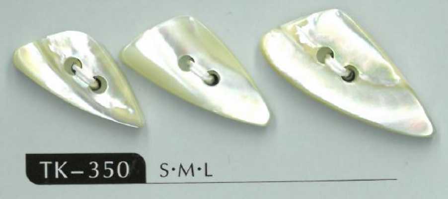 TK350 Bottone triangolare in conchiglia Takase a 2 fori