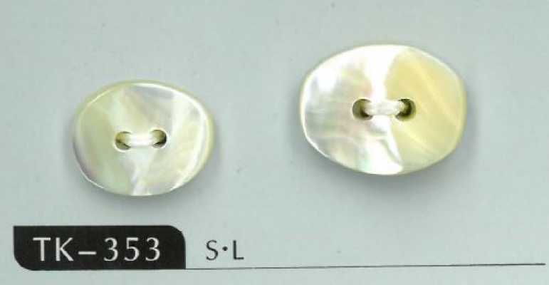 TK353 Bottone ovale a 2 fori in conchiglia Takase
