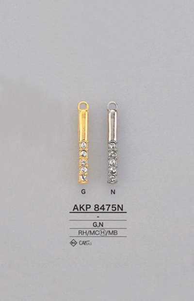 AKP8475N Tiretto cilindrico per cerniera con strass