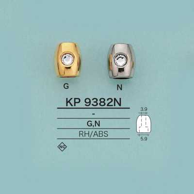 KP9382N Terminale per cordino con strass (placcato)