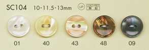 SC104 DAIYA BUTTONS Bottone in poliestere effetto madreperla serie HYPER DURABLE resistente agli urti