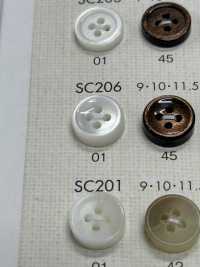 SC206 PULSANTI DAIYA Resistenti Agli Urti HYPER DURABLE &quot;&quot; Pulsante Serie Shell Like Poliestere  DAIYA BUTTON Sottofoto