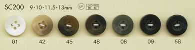 SC200 DAIYA BUTTONS Serie HYPER DURABLE resistente agli urti Bottoni in poliestere effetto corno di bufalo