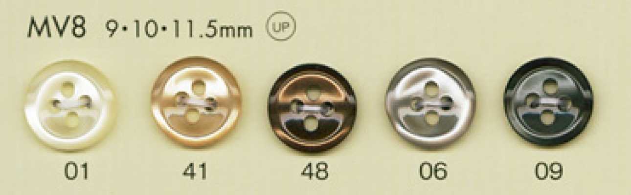 DAIYA BUTTONS Bottone in poliestere effetto conchiglia