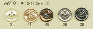 MV101 DAIYA BUTTONS Bottone in poliestere effetto conchiglia