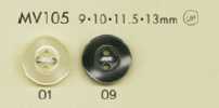 MV105 DAIYA BUTTONS Bottone in poliestere effetto conchiglia